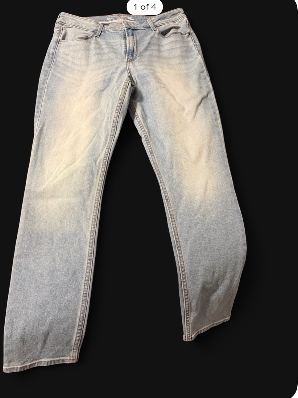 Old Navy Light Blue Straight-Leg Jeans